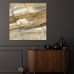 Gold Streak Print on Acrylic Glass by Albena Hristova (24"H x 24"W x 0.25"D)
