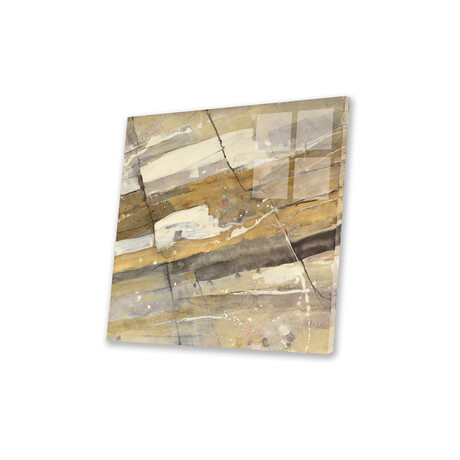 Gold Streak Print on Acrylic Glass by Albena Hristova (24"H x 24"W x 0.25"D)