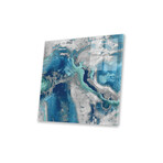 Stone With Blue And Aqua Print on Acrylic Glass by Danielle Carson (24"H x 24"W x 0.25"D)