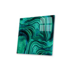 Malachite In Green And Blue Print on Acrylic Glass by Danielle Carson (24"H x 24"W x 0.25"D)