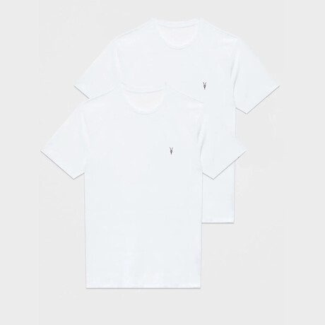 Set of 2 // Crewneck Regular Fit T-Shirts // White (S)