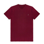 Set of 5 // Crewneck Regular Fit T-Shirts // Navy + Beige + Burgundy + White + Black (L)