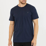 Set of 2 // Crewneck Regular Fit T-Shirts // Navy (L)