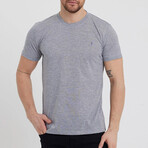 Set of 5 // Crewneck Regular Fit T-Shirts // Black + White + Navy + Gray + Dark Gray (M)