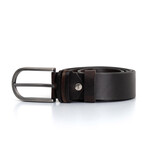 Men's Genuine Real Denim Leather Belt // Brown 112525 (105)