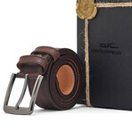 Men's Leather Belt // Dark Brown 112531 (115)