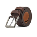 Men's Leather Belt // Dark Brown 112531 (130)