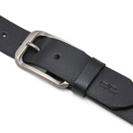 Men's Leather Belt // Black 112535 (135)