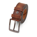 Men's Leather Belt // Camel 112531 (135)