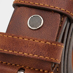 Men's Leather Belt // Camel 112531 (120)