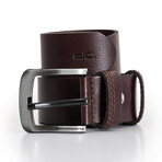 Men's Genuine Real Denim Leather Belt // Brown 112524 (120)