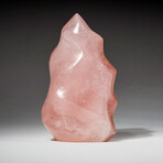 Polished Rose Quartz Flame Freeform From Brazil