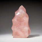 Polished Rose Quartz Flame Freeform From Brazil