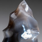 Genuine Polished Blue Chalcedony Orca Stone Flame Freeform