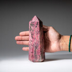 Genuine Polished Imperial Rhodonite Point from Madagascar