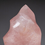 Polished Rose Quartz Flame Freeform From Brazil