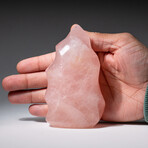 Polished Rose Quartz Flame Freeform From Brazil