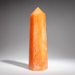 Genuine Polished Orange Selenite Point from Morocco