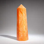 Genuine Polished Orange Selenite Point from Morocco