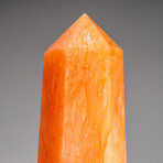 Genuine Polished Orange Selenite Point from Morocco