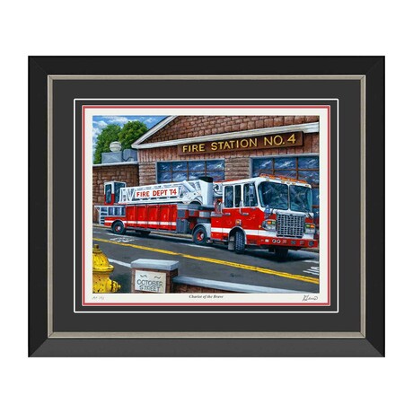 "Chariot of the Brave" Framed Fire Truck Print by Ryan Lewis  //  Art Ltd Ed /77