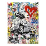 Cuddles On The Bench // Wrapped Canvas Print