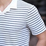 Polo V-Neck Knitted T-Shirt // Gray (XL)