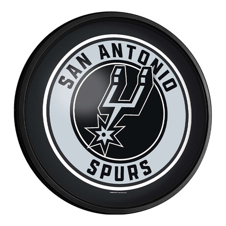 San Antonio Spurs //  Round Slimline Lighted Wall Sign