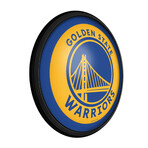 Golden State Warriors //  Round Slimline Lighted Wall Sign