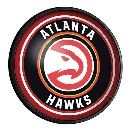 Atlanta Hawks //  Round Slimline Lighted Wall Sign