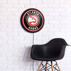 Atlanta Hawks //  Round Slimline Lighted Wall Sign