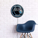 Orlando Magic //  Round Slimline Lighted Wall Sign