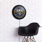 Denver Nuggets //  Round Slimline Lighted Wall Sign