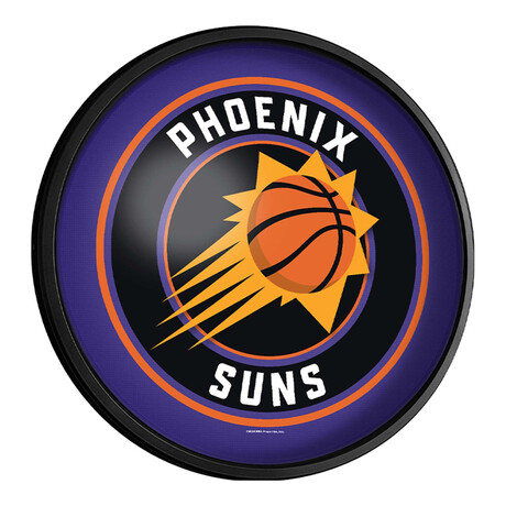 Phoenix Suns //  Round Slimline Lighted Wall Sign