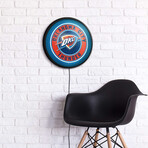 Oklahoma City Thunder //  Round Slimline Lighted Wall Sign