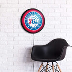 Philadelphia 76ers //  Round Slimline Lighted Wall Sign