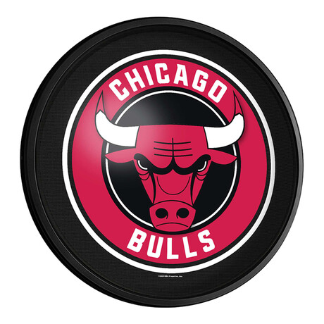 Chicago Bulls //  Round Slimline Lighted Wall Sign