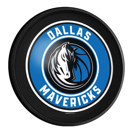 Dallas Mavericks //  Round Slimline Lighted Wall Sign
