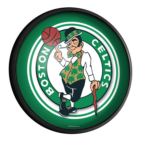 Boston Celtics //  Round Slimline Lighted Wall Sign