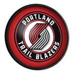 Portland Trail Blazers //  Round Slimline Lighted Wall Sign