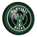 Milwaukee Bucks //  Round Slimline Lighted Wall Sign