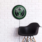 Milwaukee Bucks //  Round Slimline Lighted Wall Sign