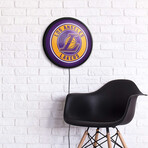 Los Angeles Lakers //  Round Slimline Lighted Wall Sign