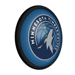 Minnesota Timberwolves //  Round Slimline Lighted Wall Sign