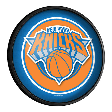 New York Knicks //  Round Slimline Lighted Wall Sign