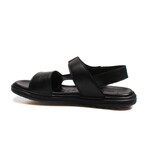 Genuine Leather Men's Classic Slippers // Black Orlondo // 018MAM-53 (Euro: 40)