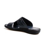 Genuine Leather Men's Flat Slippers // Navy Blue // 952MA320 (Euro: 42)