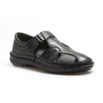 Genuine Leather Men's Classic Sandals // Black // 662MA119B (Euro: 44)