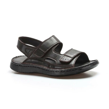 Genuine Leather Men's Classic Sandals // Brown // 018MAG-208-71 (Euro: 40)