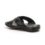 Genuine Leather Men's Flat Slippers // Black // 952MA316 (Euro: 41)